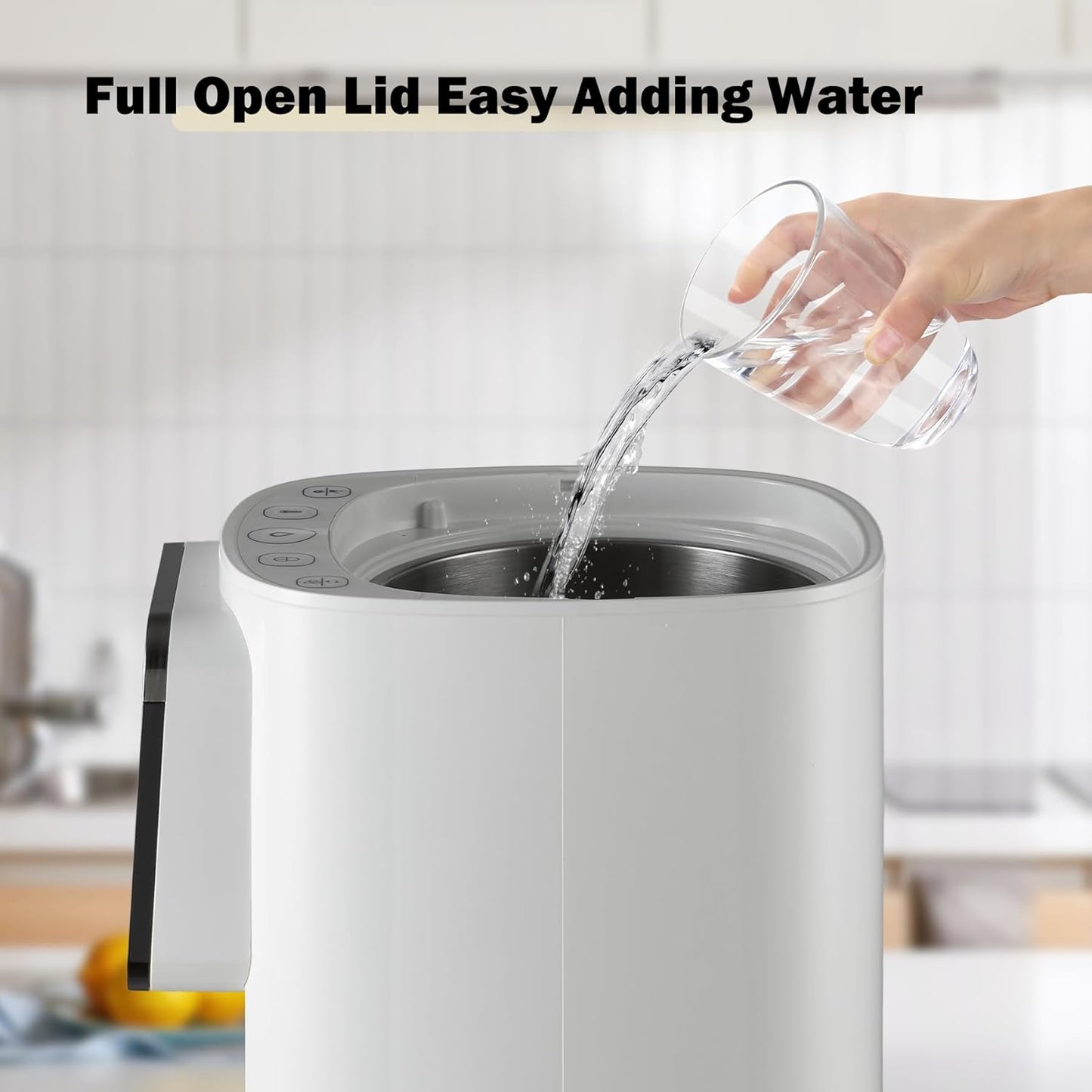 OCTAVO Water Boiler & Warmer 5 Liter, 304 Stainless Steel Water Tank, 700 Watt 6 Adjustable Water Temperature, LCD Touch Control Screen, Child Lock with Water Shortage Indicator