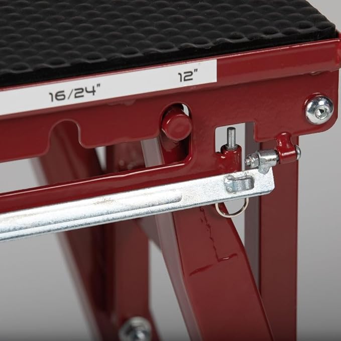 Titan Fitness Adjustable Height Steel Plyometric Box, Four Settings 12in 16in 20in 24in, Pro-Duty Steel Plyo Box, Home Garage Gym Training