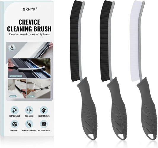 SXhyf Crevice Cleaning Brush - Grout Scrub Brush, House Cleaning Supplies, Gap Cleaning Tools, Home Essentials, Gifts for Women Men, Hard Bristle Crevice Cleaner Brush for Household Use, Bathroom