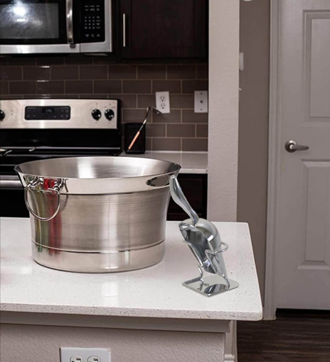 JBscoop Stainless Steel Ice Scoop 8 OZ, Metal Ice Scooper For Ice Maker, Multipurpose For Candy Kitchen Bar Party Wedding Pet Animal Dog Food Scoop Beach Shovel