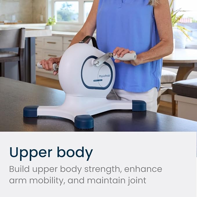 Nobol PhysioPedal® Arm & Leg Pedal Exerciser, Dual Mode, 8 Motorized Speeds, 8 Adjustable Resistance Levels, LED Display, Magnetic Remote Control, Low-Impact Exercise for Joint Health & Mobility