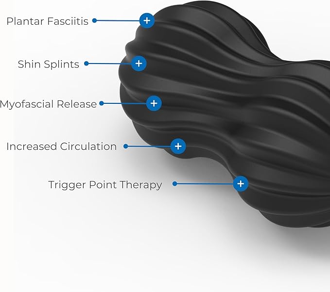 EI8HTBALL - Foot Roller for Plantar Fasciitis, Myofascial Release, Peanut Massage Ball for feet and Overall Body