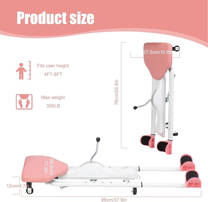 Split Machine for Flexibility, Leg Stretcher Stretching Equipment, Split Stretcher Machine, Splits Trainer, 300lbs Weight Capacity, Yoga Ballet Dance and Gymnastics Training Equipment Pink1