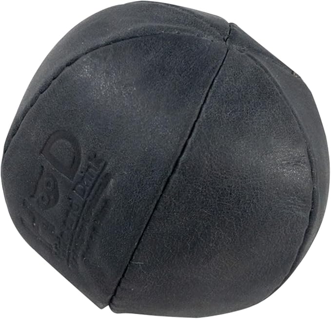 Hide & Drink, Stress Ball, Relieve Fidgeting and Anxiety, Exercise Hand, Squishy Tension Accessory, Great for The Office, Classic Style, Full Grain Leather, Handmade, Charcoal Black