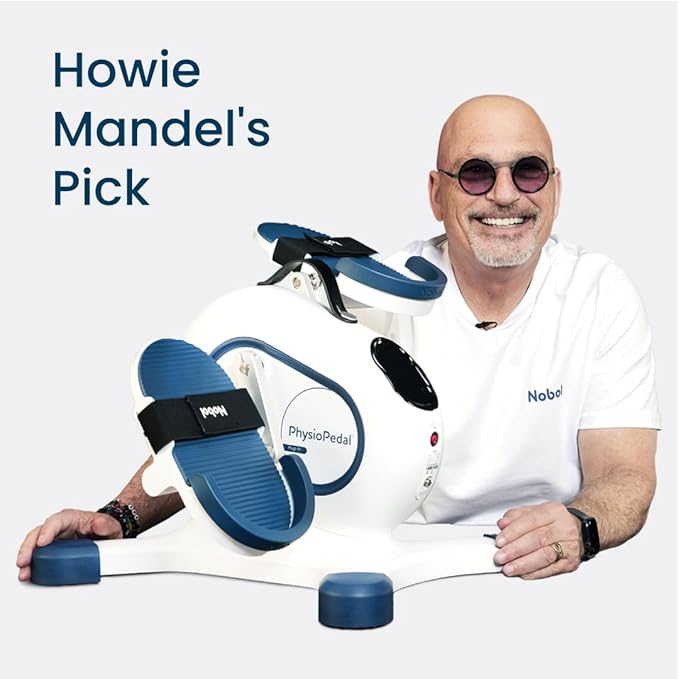 Nobol PhysioPedal® Arm & Leg Pedal Exerciser, Dual Mode, 8 Motorized Speeds, 8 Adjustable Resistance Levels, LED Display, Magnetic Remote Control, Low-Impact Exercise for Joint Health & Mobility