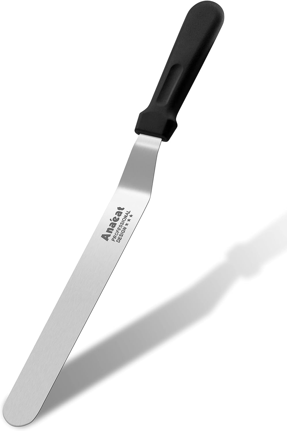 Anaeat Icing Spatula, Professional Cake Angled Offset Spatula with 12" Stainless Steel Blade - Thickened Frosting Knife with Durable Plastic Handle for Cake Decorating, Pastry & Baking