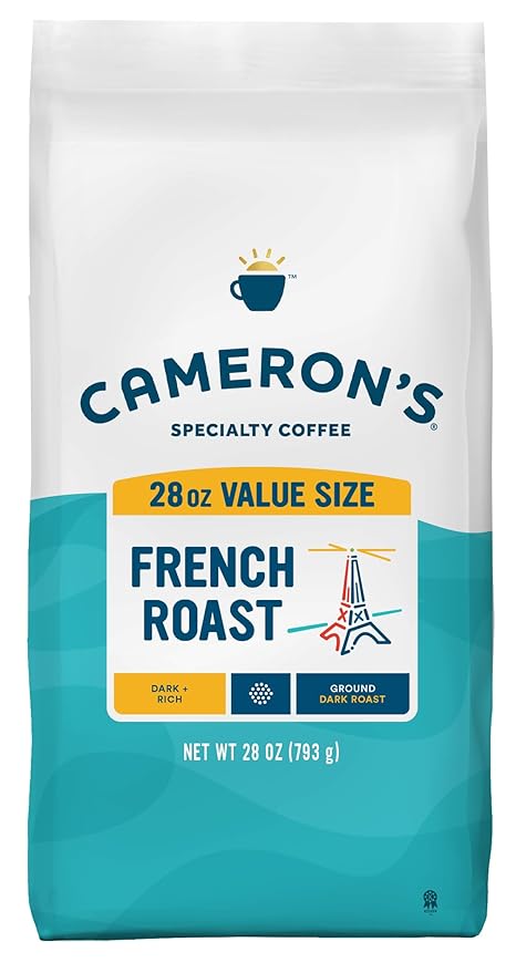 Cameron's Coffee Roasted Ground Coffee Bag, French Roast, 28 Ounce