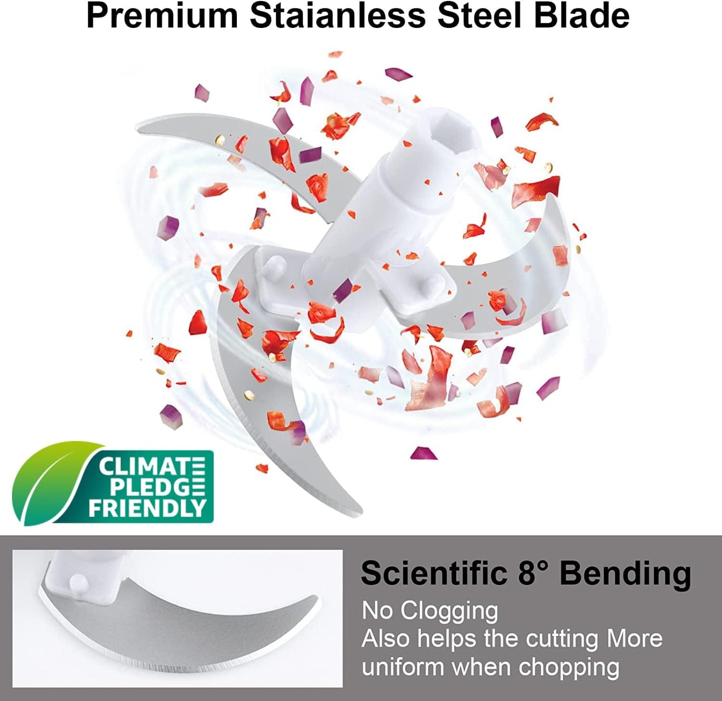 Geedel Hand Food Chopper, Vegetable Quick Chopper Manual Food Processor, Easy To Clean Food Dicer Mincer Mixer Blender, Rotary Onion Chopper for Garlic, Salad, Salsa, Nuts, Meat, Fruit, Ice, etc