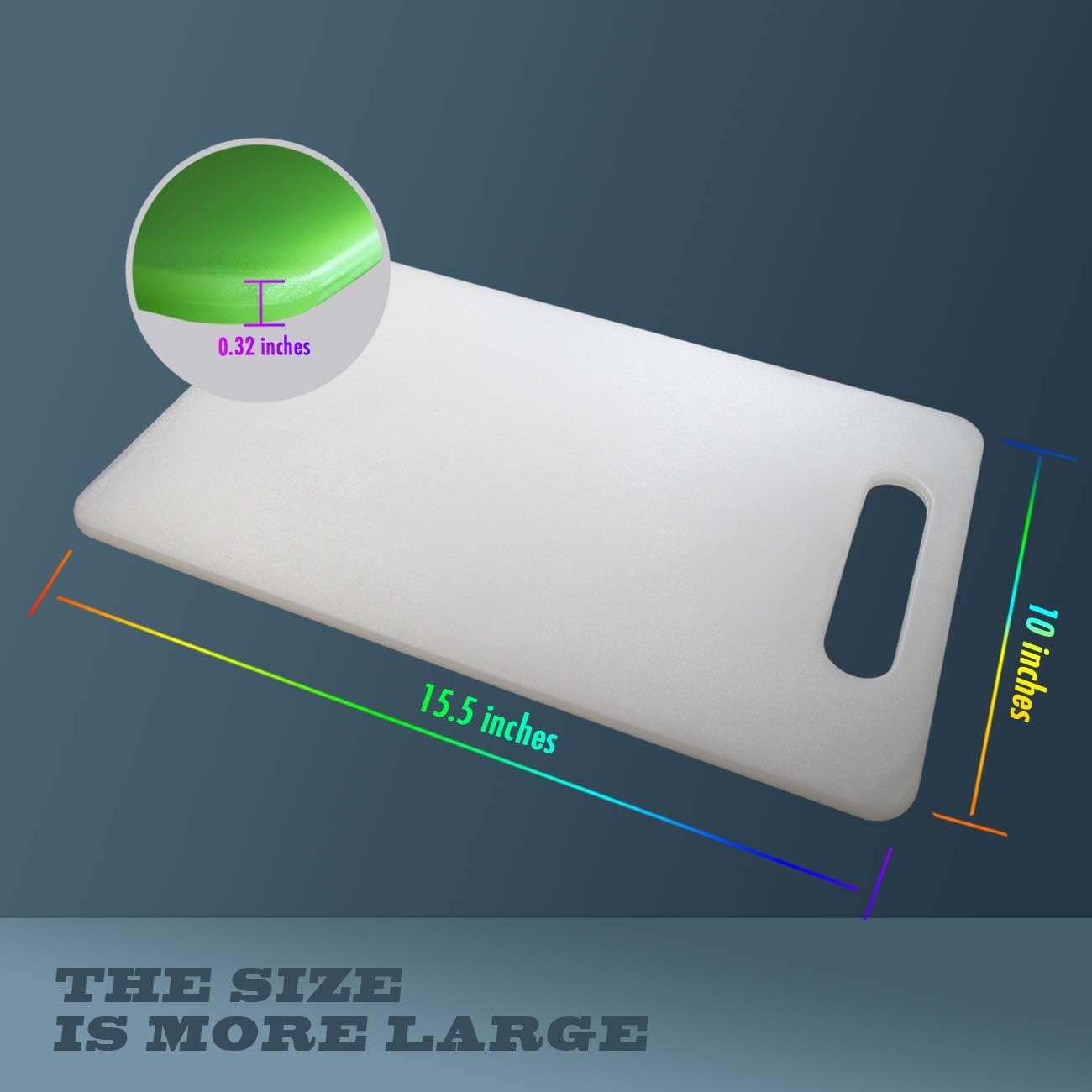 Fotouzy Plastic Utility Cutting Board with Handles, Food Safe PP Material, BPA Free, Dishwasher Safe, Thick Chopping Board, Large Size, Easy Grip Handle, for Kitchen (Yellow),14.2 x 9"