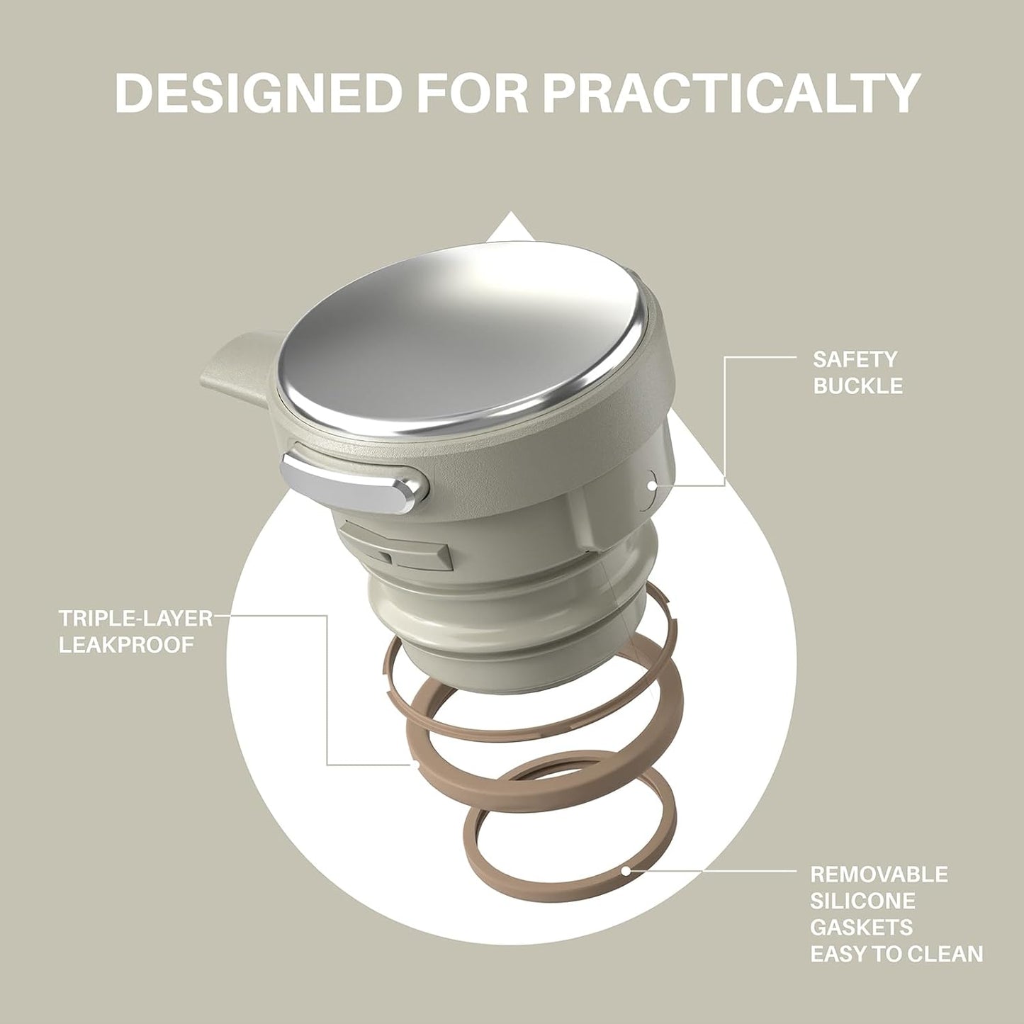 IDEUS Thermal Coffee Carafe 68oz (2,000ml), Stainless Steel Double Wall Insulated Vacuum Flask, Water Jug Coffee Server and Beverage Dispenser, Heat and Cold Retention (Celadon, 68oz (2,000ml))