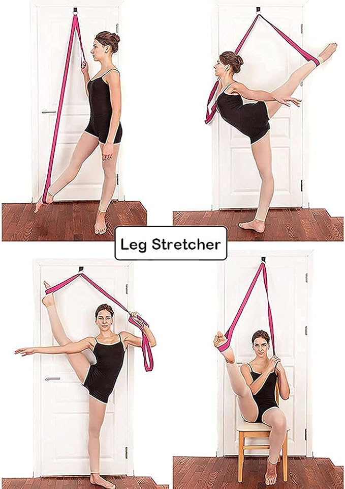 tchrules Door Leg Stretcher, Door Flexibility & Stretching Leg Strap - Great for Ballet Cheer Dance Gymnastics or Any Sport Leg Stretcher Door Flexibility Trainer Premium Stretching Equipment