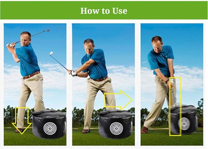 Golf Impact Power Smash Bag Hitting Bag Swing Training Aids Waterproof Durable