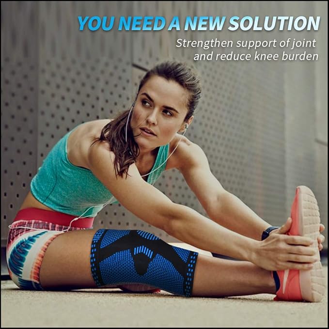 NEENCA Knee Brace for Women & Men, Medical Knee Support with Patella Pad & Side Stabilizers, Knee Compression Sleeve for Knee Pain, Meniscus Tear, ACL, Joint Pain, Runner, Workout - FSA/HSA Eligible