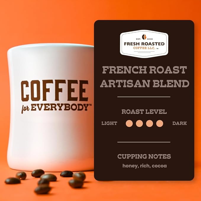 Fresh Roasted Coffee, French Roast, 2 lb (32 oz), Dark, Kosher, Whole Bean