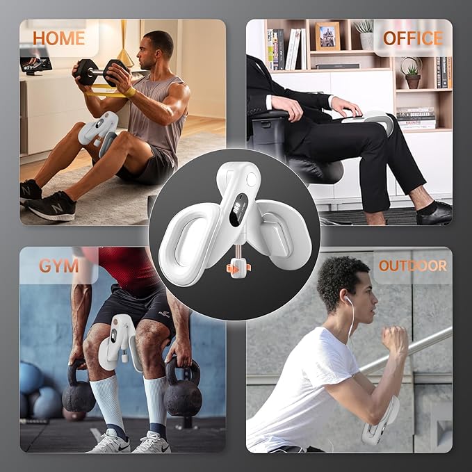 Thigh Master Hip Trainer Kegel Exerciser, Pelvic Floor Muscle Trainer for Women and Inner Thigh Exercise Workout for Men, Thigh & Hip Strengtheners for Home Gym Workout