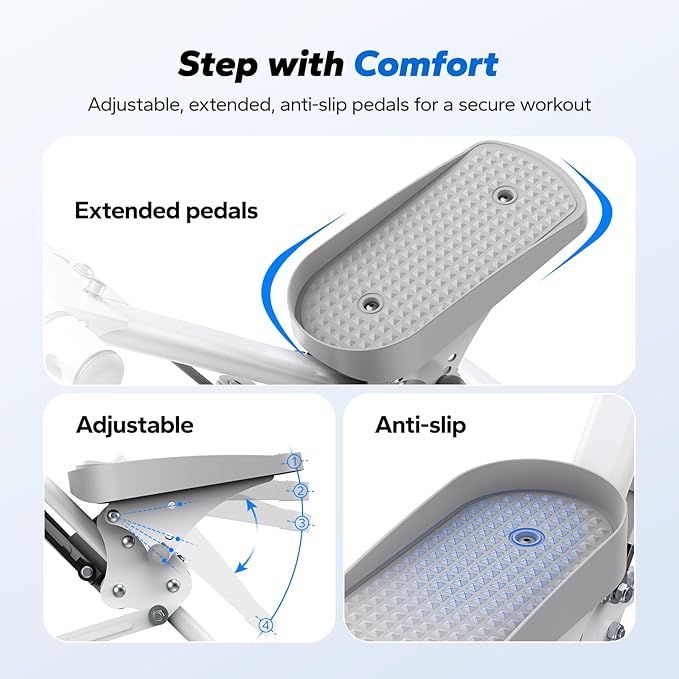 MERACH Stair Stepper for Home Gym Exercise, New Version Vertical Climber Machine for Full-Body Workout, Compact Folding Cardio Exercise Climber with Extended Step Range, Adjustable Handlebar & Pedals