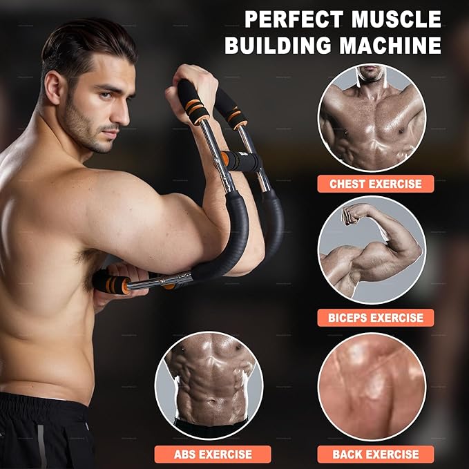 Ultimate Twister Arm Trainer, Adjustable Chest Workout Equipment, Arm Trainer for Men, Chest Trainer for Men, Shoulder Muscle Training, Portable Spring Resistance Home Fitness Equipment