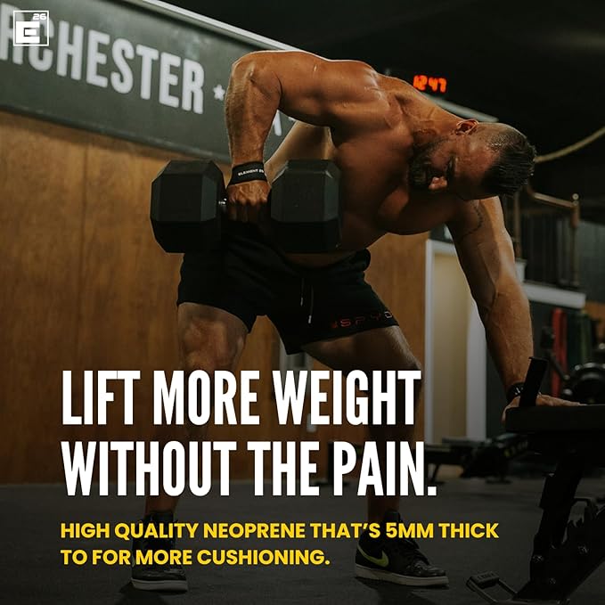 Element 26 Lifting Wrist Straps (Pair) With Guide - Weightlifting & Strength Training Straps for Men and Women