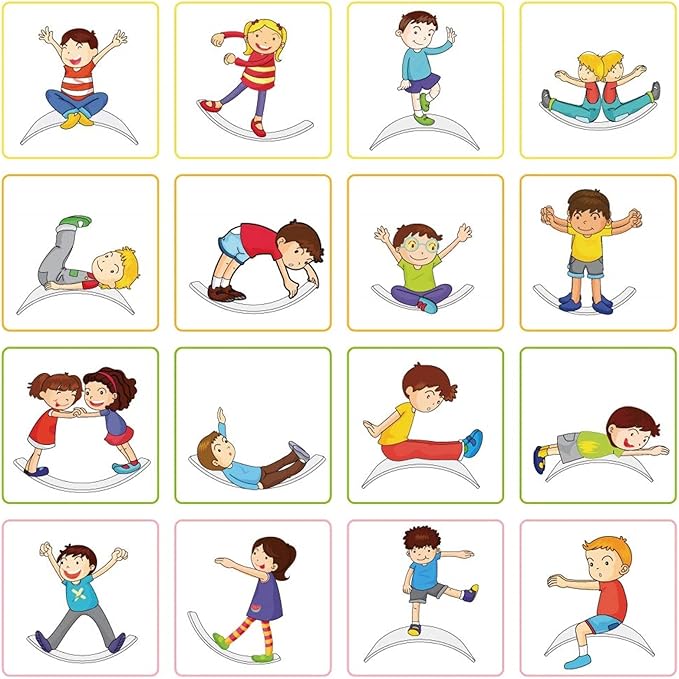 Gentle Monster Wooden Wobble Balance Board, 35 Inch Rocker Board Natural Wood, Kids Toddler Open Ended Learning Toy, Yoga Curvy Board for Office & Classroom Adult