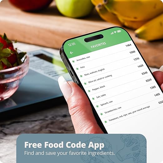 Greater Goods Nutrition Scale with Food Grade Glass, Perfect for Calorie Counting, Meal Prep, and Weight Loss (Stone Blue)