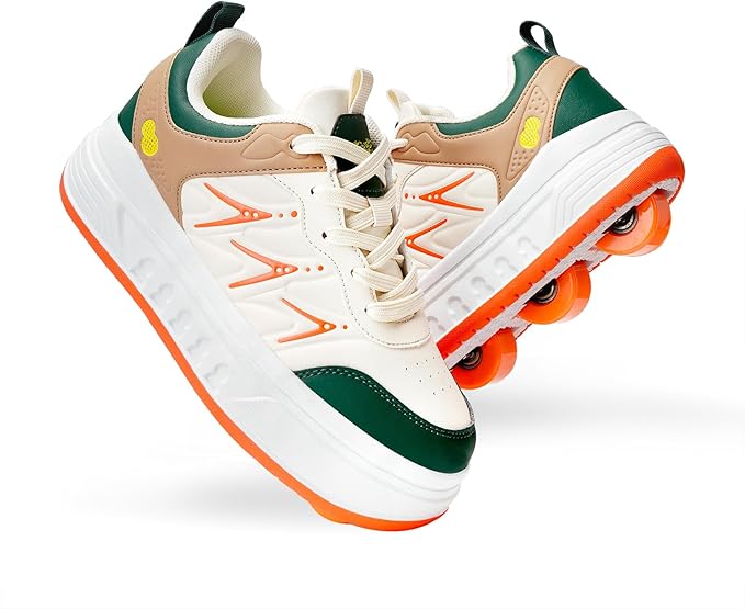 Roller Skate Shoes & Sneakers with Wheels, Outdoor Roller Skates for Girls Boys, Shoes with Wheels for Christmas Birthday Gift