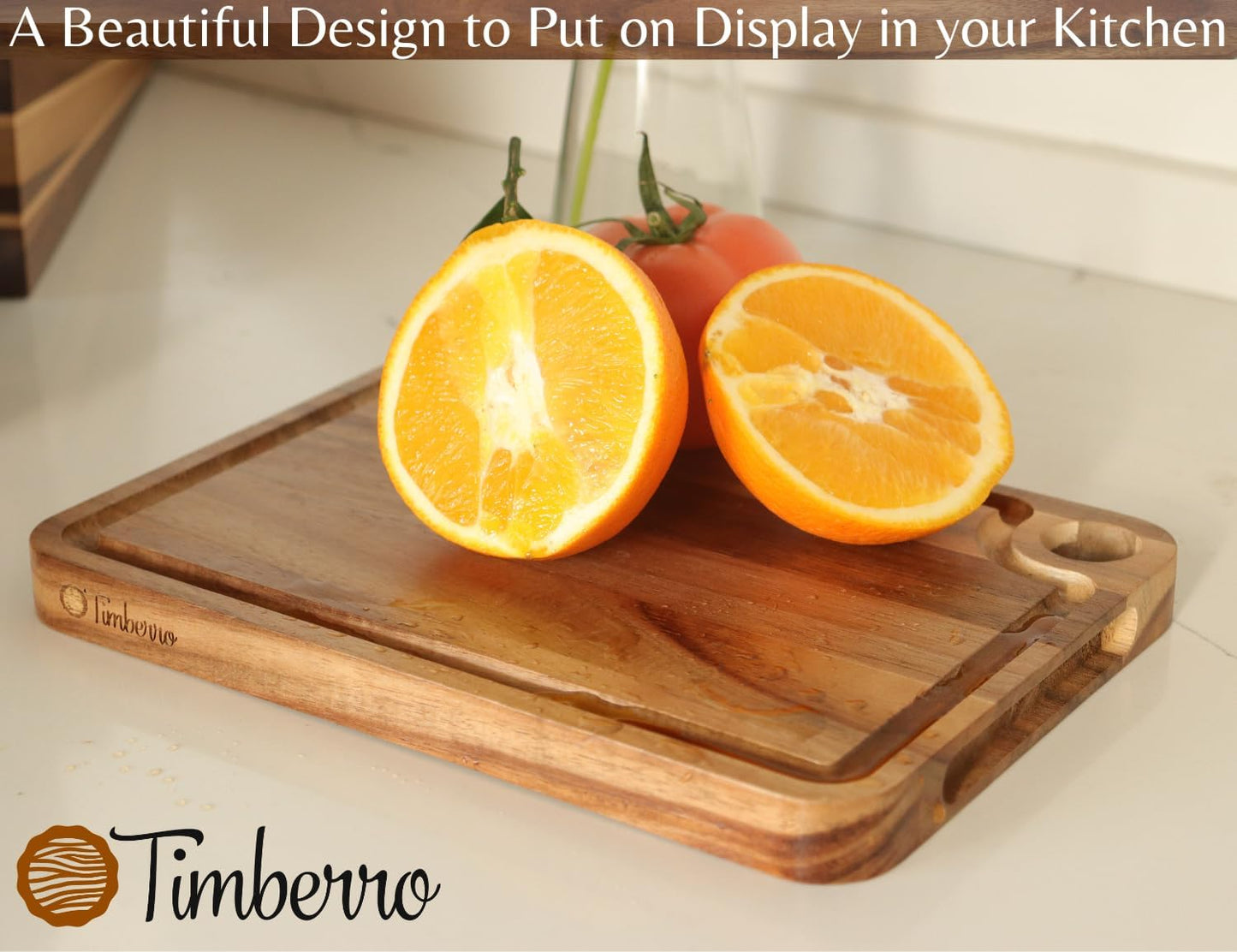 Acacia Wood Cutting Board (10x7x0.8 In.) - Small Mini Wooden Bar Steak and Cheese Chopping Boards for Kitchen with Juice Groove, Tiny Rustic Carving Breadboard for Serving Lime with Handle