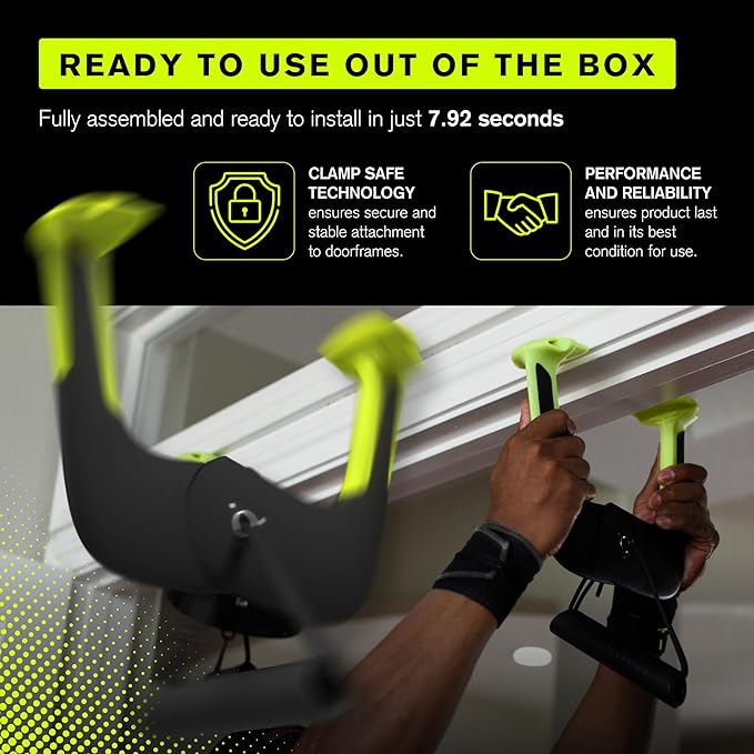 Duonamic Eleviia: Portable Doorway Pull-Up Bar – Lightweight, Travel-Ready, 250 lb Capacity