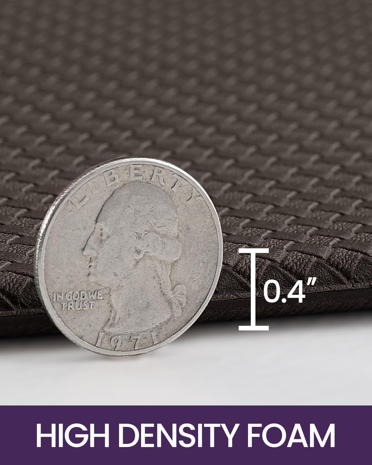 DEXI Kitchen Floor Mats Cushioned Anti Fatigue,17x79,Long Standing Runner Rug Waterproof, Comfort Memory Foam Padded for Front Sink Laundry, Brown