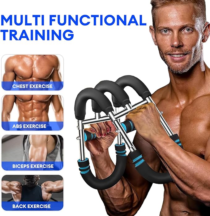 Twister Arm Trainer – Adjustable 170-265lb Resistance Chest Exerciser for Men, 2025 Upgraded Chest Bar for Full-Body Strength Training