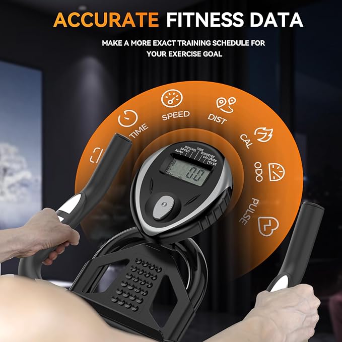 POOBOO Exercise Bike, Stationary Bike for Home Gym, Indoor Cycling Bike w/Comfortable Seat Cushion & Tablet Mount, Silent Belt Drive Indoor Bike for Cardio Workout