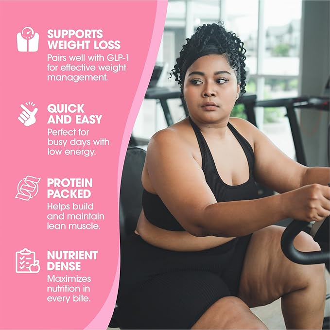 Strawberry Meal Replacement Powder | High Protein with 15G Whey & Soy Isolate | GLP-1 Booster | Best for Lean Shakes for Weight Loss in Women & Men | No Artificial Sweeteners (15 Servings)