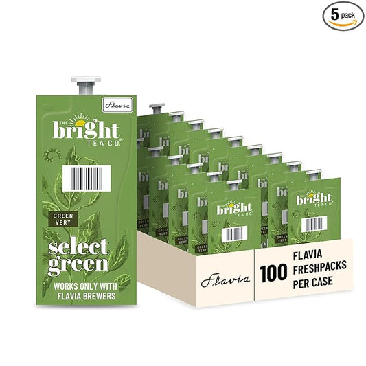 The Bright Tea Co. Select Green Tea Fresh Pack for Flavia Brewers (Pack of 100 Fresh Packs)
