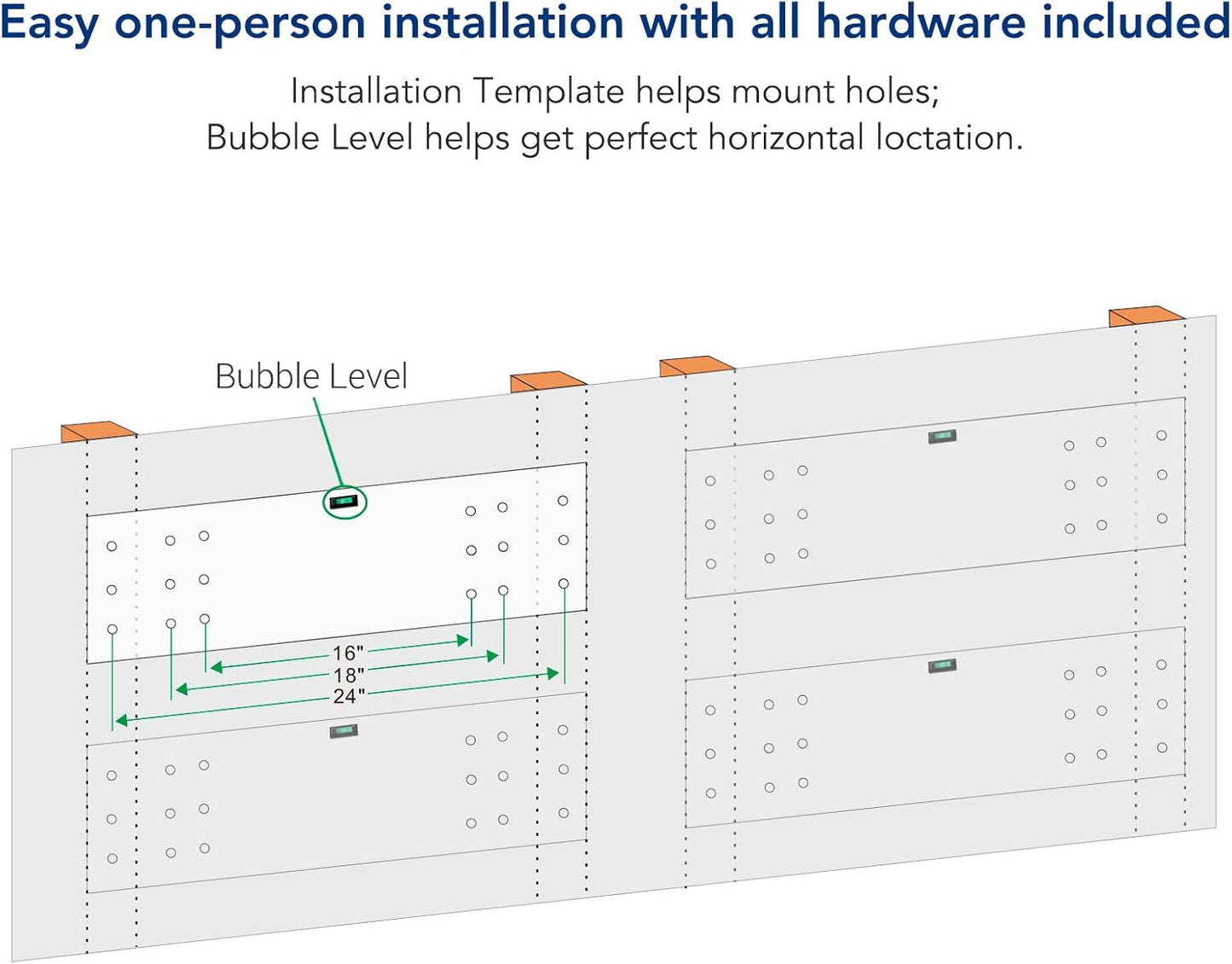 FLEXIMOUNTS 2-Pack 2x6ft 24-inch-by-72-inch Wall Shelf Garage Storage Rack Floating Shelves, White