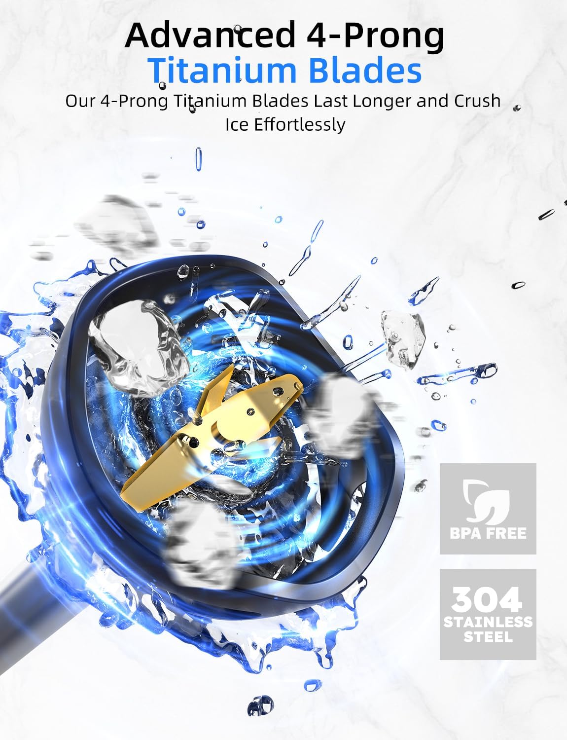 Immersion Blender, Hand Blender Heavy Duty Copper Motor, Stainless Steel Smart Stick with Egg Beaters, Chopper/Food Processor