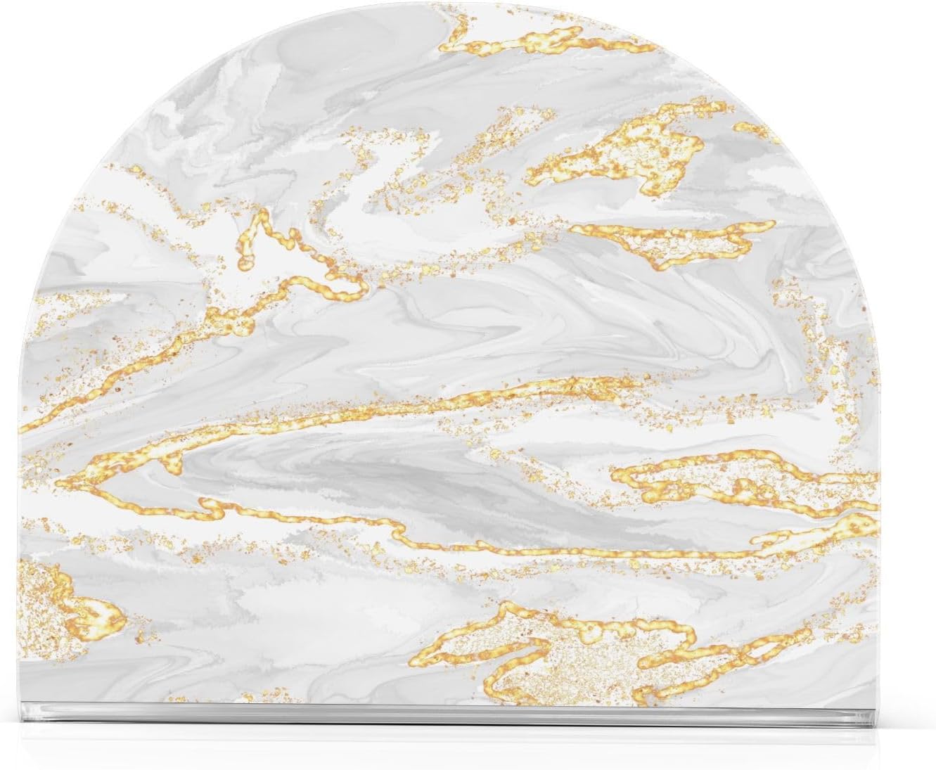 Gold White Marble Napkin Holder for Table Paper Napkins Holder Acrylic Tissue Dispenser Kitchen Dining Room Bathroom Party Car Decor
