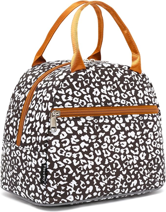 FlowFly Insulated Lunch Cooler Bag - Tote Bag Organizer for Women/Men, Cow