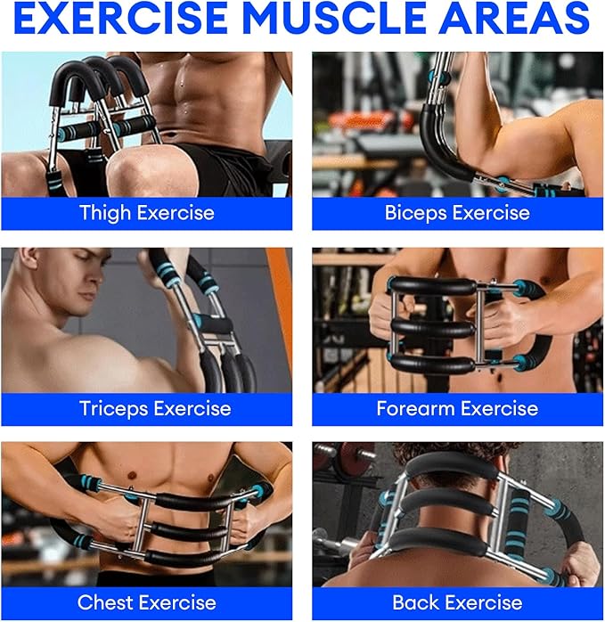 Twister Arm Trainer – Adjustable 170-265lb Resistance Chest Exerciser for Men, 2025 Upgraded Chest Bar for Full-Body Strength Training