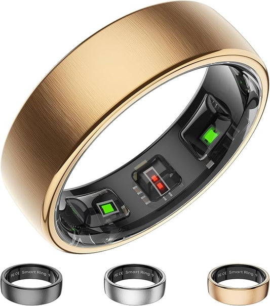 Fitness Tracker with Sleep Tracking, Smart Ring for Women Men, Activity Trackers Fitness Ring with 24/7 Heart Rate Monitor,Step Counter,Calorie Pedometer,No Subscription,for iOS Android(Rose Gold,#13)