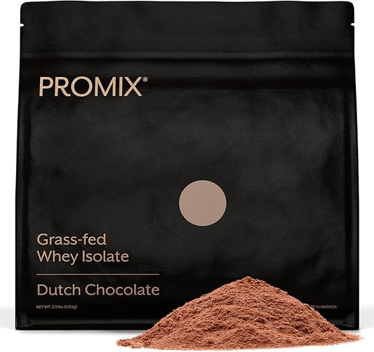 ProMix Nutrition Whey Protein Isolate Powder, Chocolate - Grass-Fed - ­Post Workout Fitness & Nutrition Shakes, Smoothies & Cooking Recipes - Gluten-Free & Keto-Friendly - 2.5 Pound (Pack of 1)