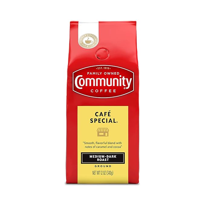 Community Coffee Café Special Blend, Ground Coffee, Medium Dark Roast, 12 Ounce Bag (Pack of 1)