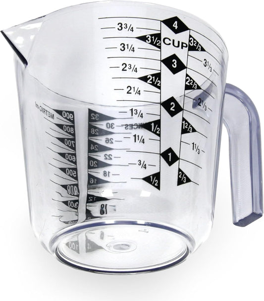 Chef Craft Select Plastic Measuring Cup, 4 Cup, Clear