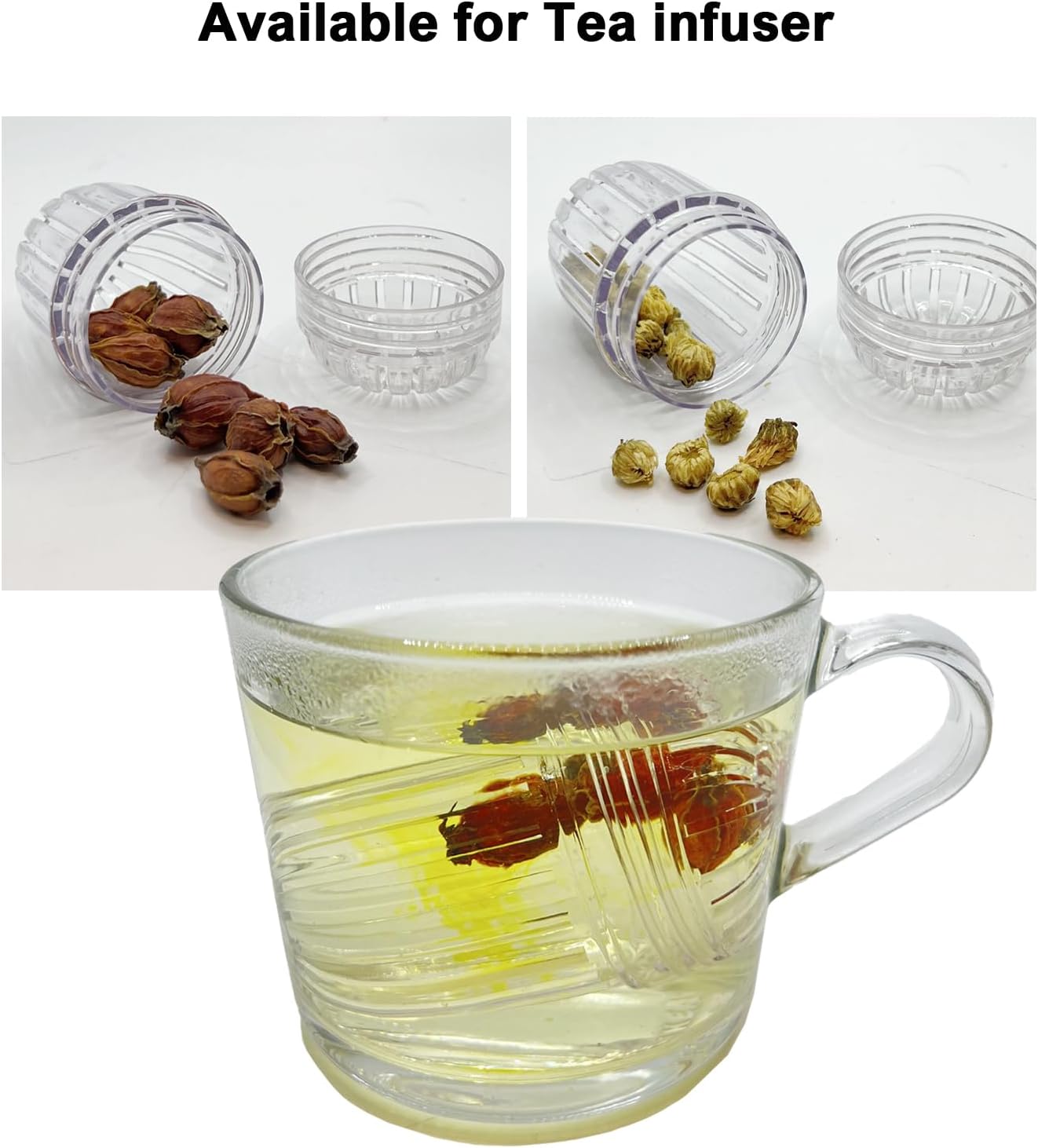 2PCS Fruit Infuser Insert,Flower Tea Infuser for Wide Mouth Water Bottles,Compatible with Stanley,Hydro Flask,Iron Flask, Takeya, ThermoFlask and Similar