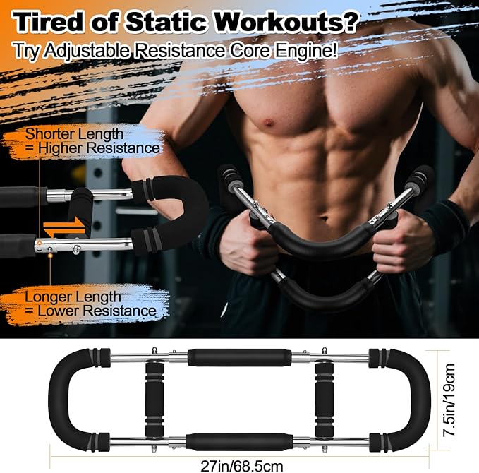 Twister Arm Trainer, 20-60lbs Adjustable Resistance Arm Trainer for Men&Women, Chest Workout Equipment Exercise Equipment for Home, Build Chest Clip Muscle Arm Strength Portable Workout Equipment