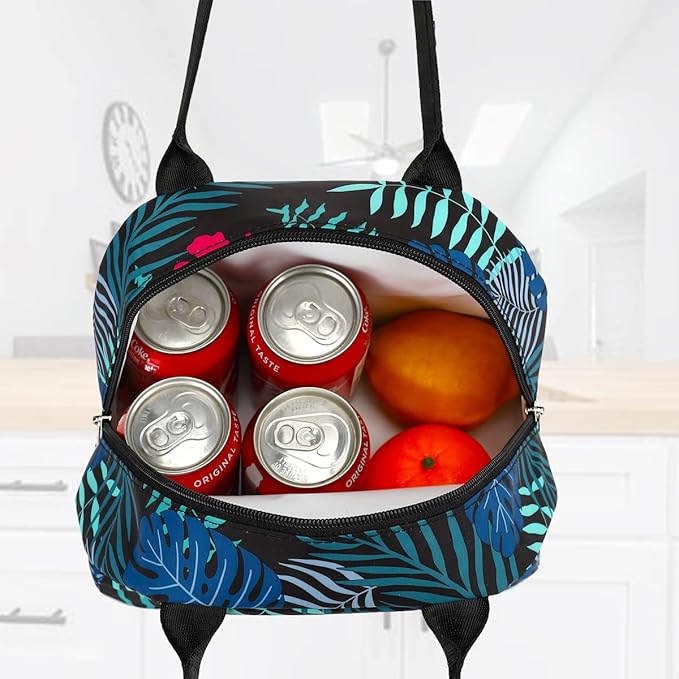 FlowFly Insulated Lunch Cooler Bag - Tote Bag Organizer for Women/Men, Leaf