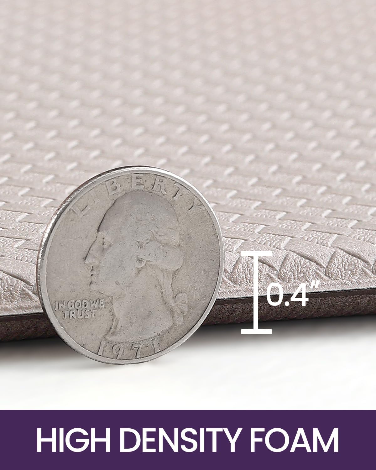 DEXI Kitchen Floor Mats Cushioned Anti Fatigue, 17x29+17x59, Large Long Standing Runner Rug Waterproof, Comfort Memory Foam Padded for Front Sink Laundry, Beige White