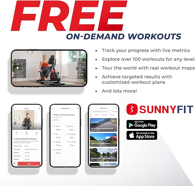 Sunny Health & Fitness Elite Recumbent Cross Trainer & Elliptical Machine with Arm Exercisers for Home Arm/Leg Training, Easy Adjust Seat & Mesh Backrest, Free SunnyFit App Bluetooth Connectivity