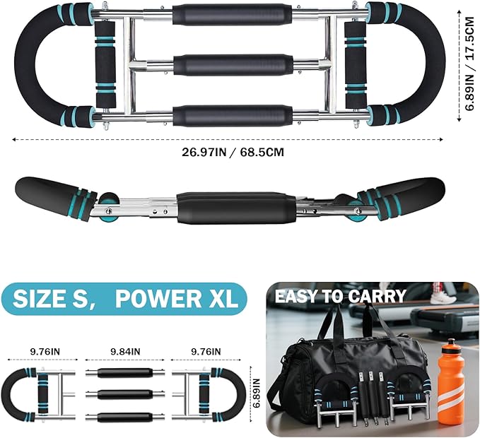 Twister Arm Trainer, 60-110lb Adjustable Chest Workout Equipment, Anti-Slip Grips & Double-Spring Safety, Arm Trainer for Men/Women, Portable Home Fitness Equipment