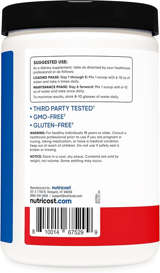 Nutricost Creatine Monohydrate Powder (Fruit Punch, 500 Gram)