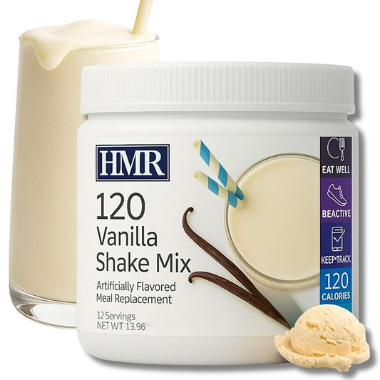 HMR 120 Vanilla Shake Meal Replacement Powder | Vanilla Shake Mix to Support Healthy Weight Loss | 12g of Protein | Nutritional Drink | Low Calorie Food | 12 Servings