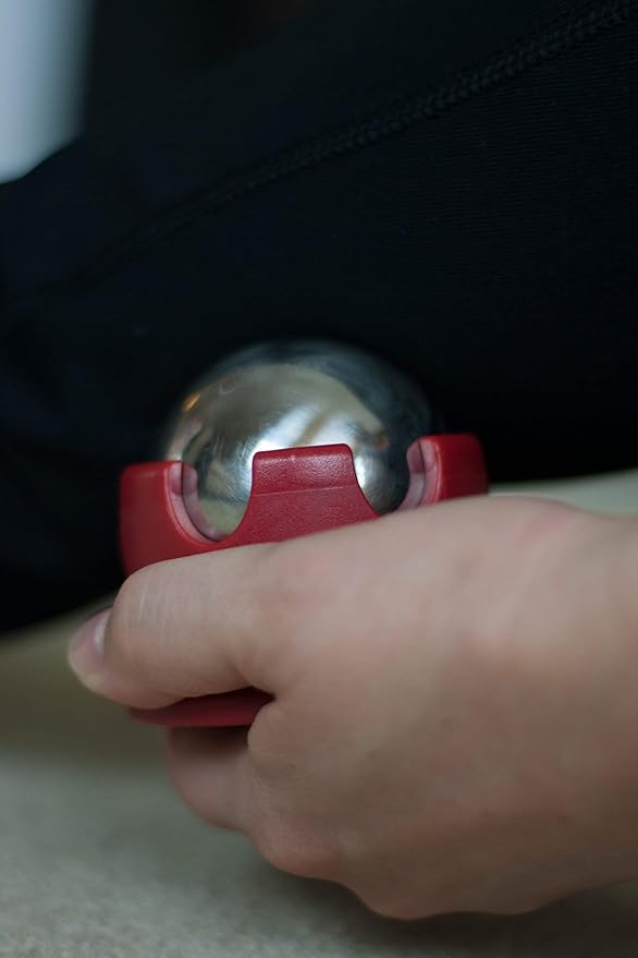 Massage Roller Ball - Stainless Steel Gel Balls for Heat + Ice Therapy - Back, Shoulder, Calf, Foot Massager with Heat or Cold - Myofascial Release - Deep Tissue Trigger Points - Hot Cold Roller..